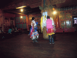 Dancers inside our Tibetan dinner house