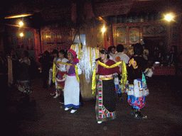 Dancers inside our Tibetan dinner house