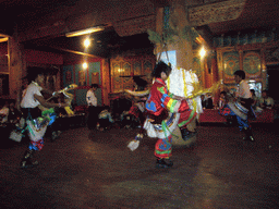 Dancers inside our Tibetan dinner house