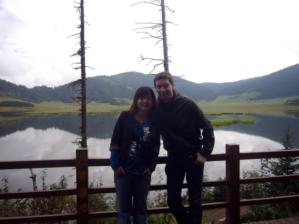 Tim and Miaomiao at Shudu Lake in Potatso National Park