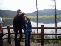 Tim and Miaomiao at Shudu Lake in Potatso National Park