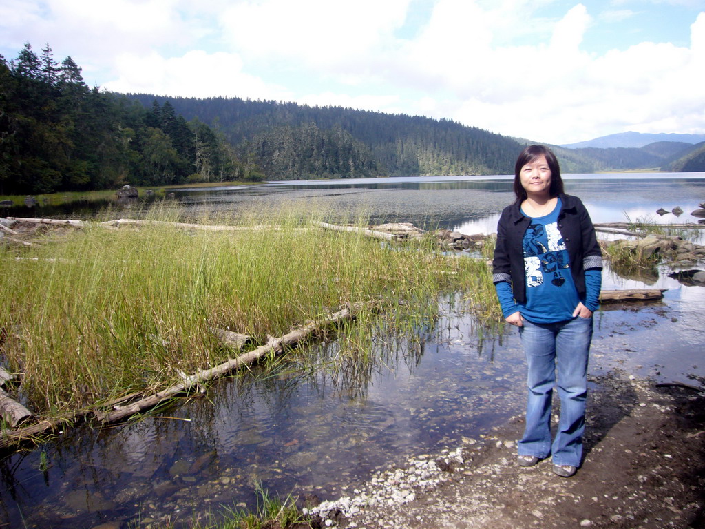 Miaomiao at Bita Lake in Potatso National Park