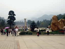 Mao Zedong Square, with in the back a bronze statue of Mao Zedong