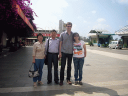 Tim, Miaomiao and Miaomiao`s parents at the entrance of Shilin National Park