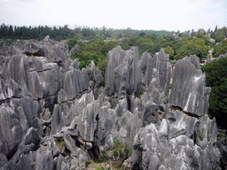 View from a high pavilion on the Major Stone Forest of Shilin National Park