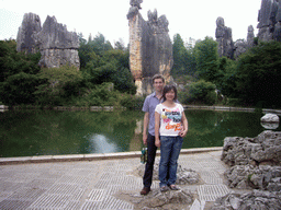 Tim and Miaomiao at the Lovers` Stone in Shilin National Park