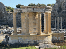 Columns at the center of the Trade Agora, viewed from the Liman Caddesi street