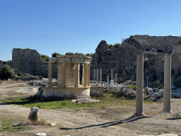 The Trade Agora and the Roman Theatre of Side, viewed from the Liman Caddesi street