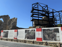 The Attius Philippus Wall, viewed from the Liman Caddesi street, under renovation, with explanation