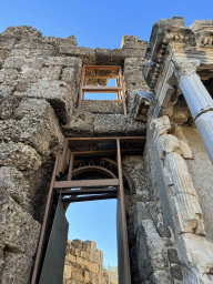 Small gate and window next to the Vespasianus Monument at the Liman Caddesi street