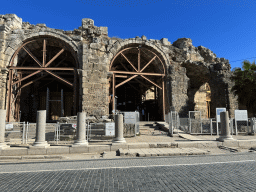 Entrance to the Roman Theatre of Side at the Liman Caddesi street