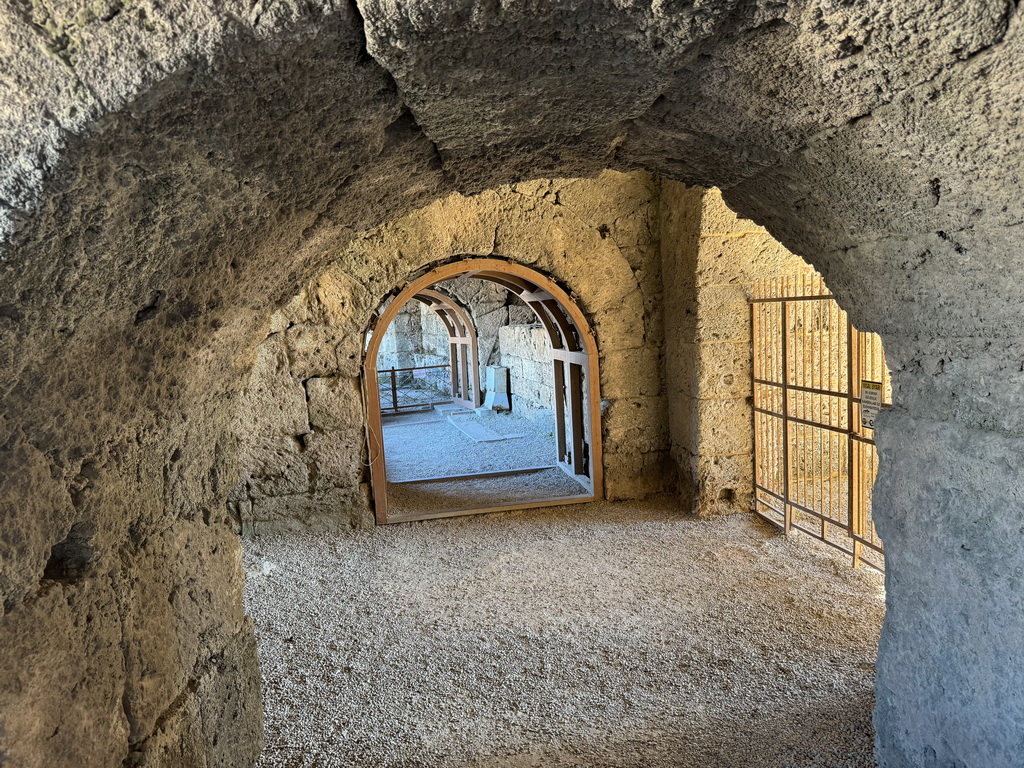 Path at the diaoma of the auditorium of the Roman Theatre of Side