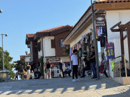 Shops selling football shirts at the Gül Sokak alley, viewed from the Liman Caddesi street