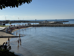 Piers at the Side Harbour, viewed from the seaside path near the Turgut Reis Caddesi street