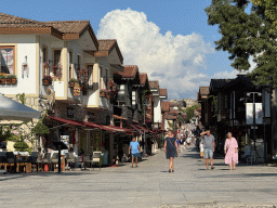 Restaurants and shops at the Liman Caddesi street, viewed from the Side Harbour