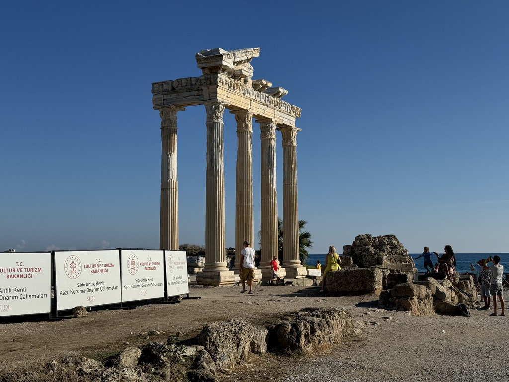 Northwest side of the Apollon Temple at the Apollon Sokak alley
