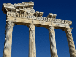 Facade of the Apollon Temple, viewed from the Apollon Sokak alley