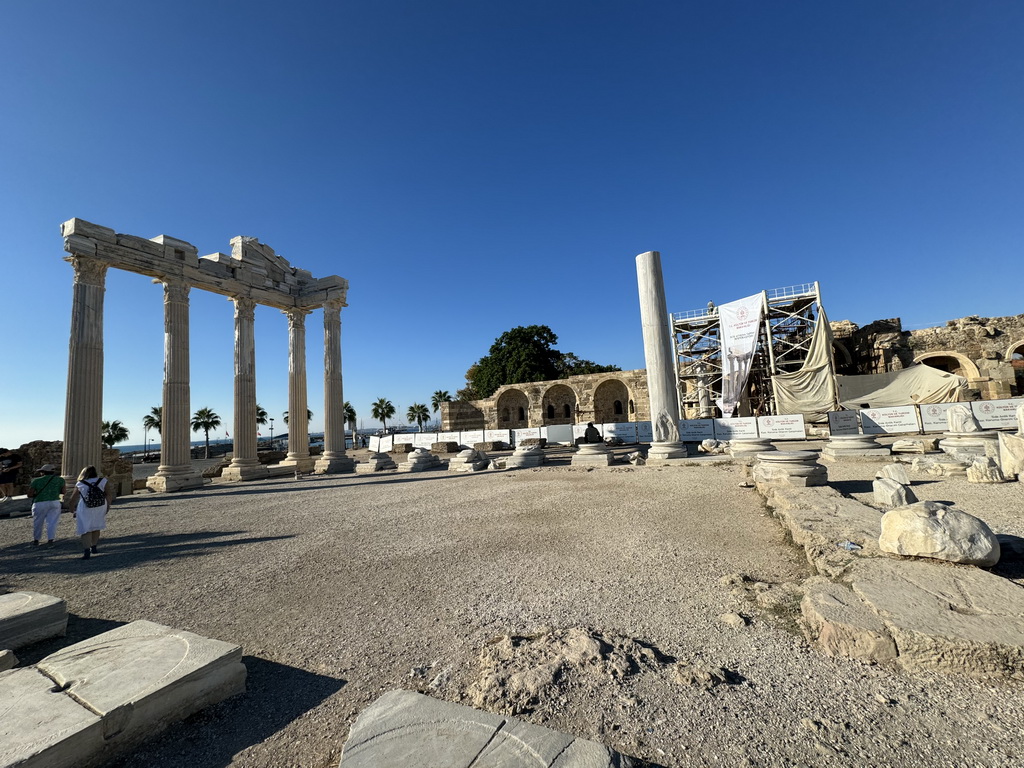 South side of the Apollon Temple and Athena Temple at the Barbaros Caddesi street