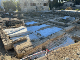 Ruins of houses with mosaic floors at the Çagla Sokak alley