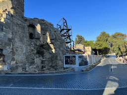 The Monumental Gate and the Attius Philippus Wall, under renovation, at the Liman Caddesi street