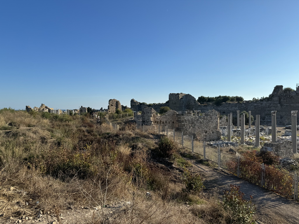 The Trade Agora and the State Agora, viewed from a hill at the Houses with Consoles