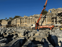 The Nymphaeum at the Side Caddesi street, under renovation
