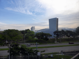 The Singapore Expo building, viewed from the metro from Singapore Changi Airport to the city center