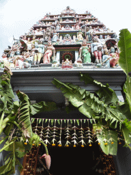 Tower above the entrance to the Sri Mariamman Temple at South Bridge Road