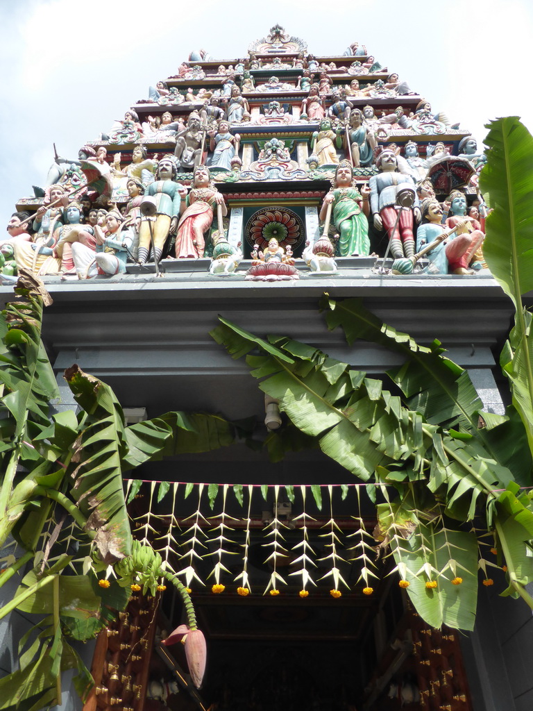 Tower above the entrance to the Sri Mariamman Temple at South Bridge Road
