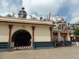 Northeast side of the Sri Mariamman Temple, viewed from Pagoda Street