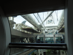 Capsules at the lower half of the Singapore Flyer ferris wheel