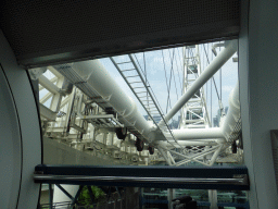 Capsules at the lower half of the Singapore Flyer ferris wheel
