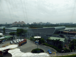 Buildings of the Singapore Formula 1 Race Track, the Benjamin Sheares Bridge over the Kallang Basin and the New Singapore National Stadium, viewed from the Singapore Flyer ferris wheel