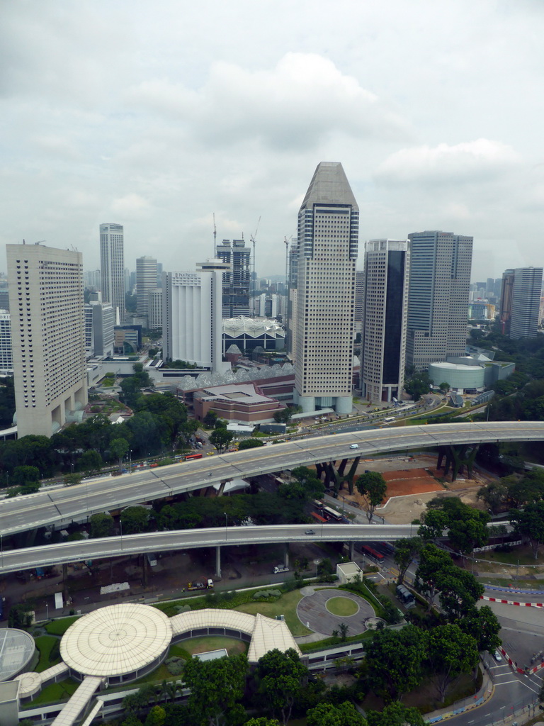 Skyscrapers at Marina Centre, viewed from the Singapore Flyer ferris wheel