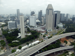 Skyscrapers at Marina Centre, viewed from the Singapore Flyer ferris wheel