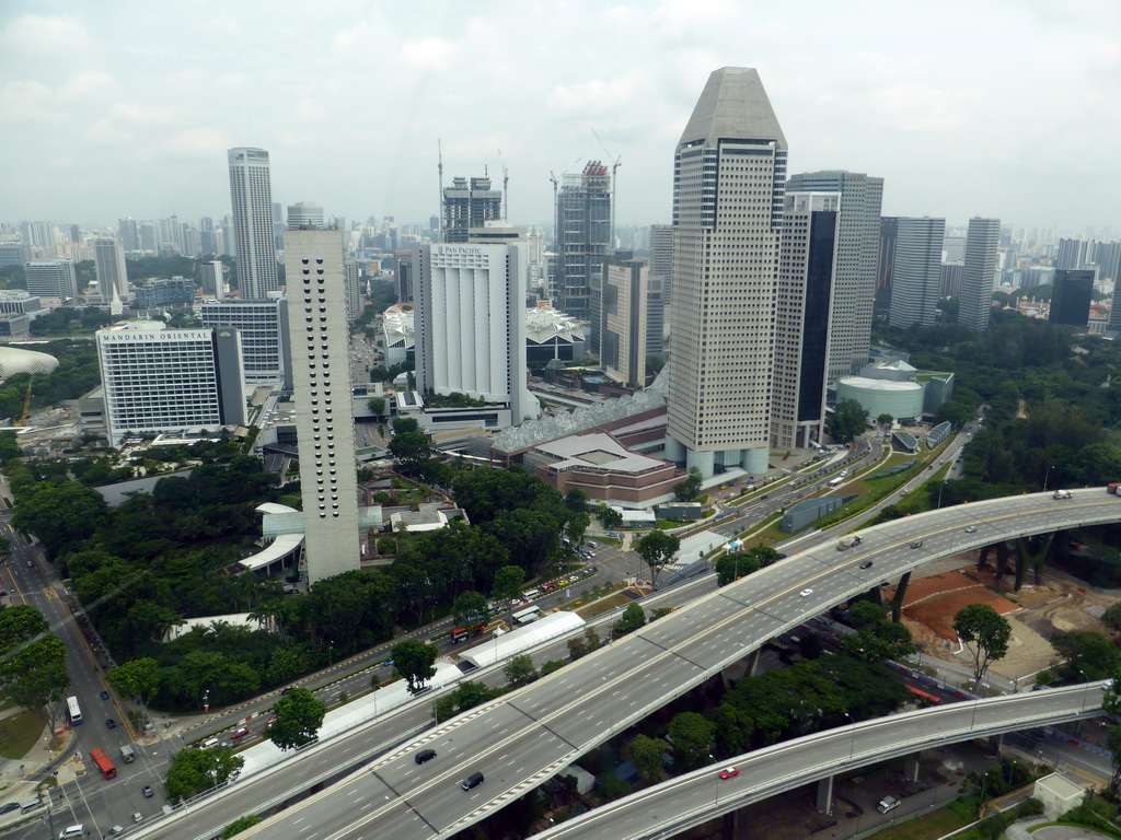 Skyscrapers at Marina Centre, viewed from the Singapore Flyer ferris wheel