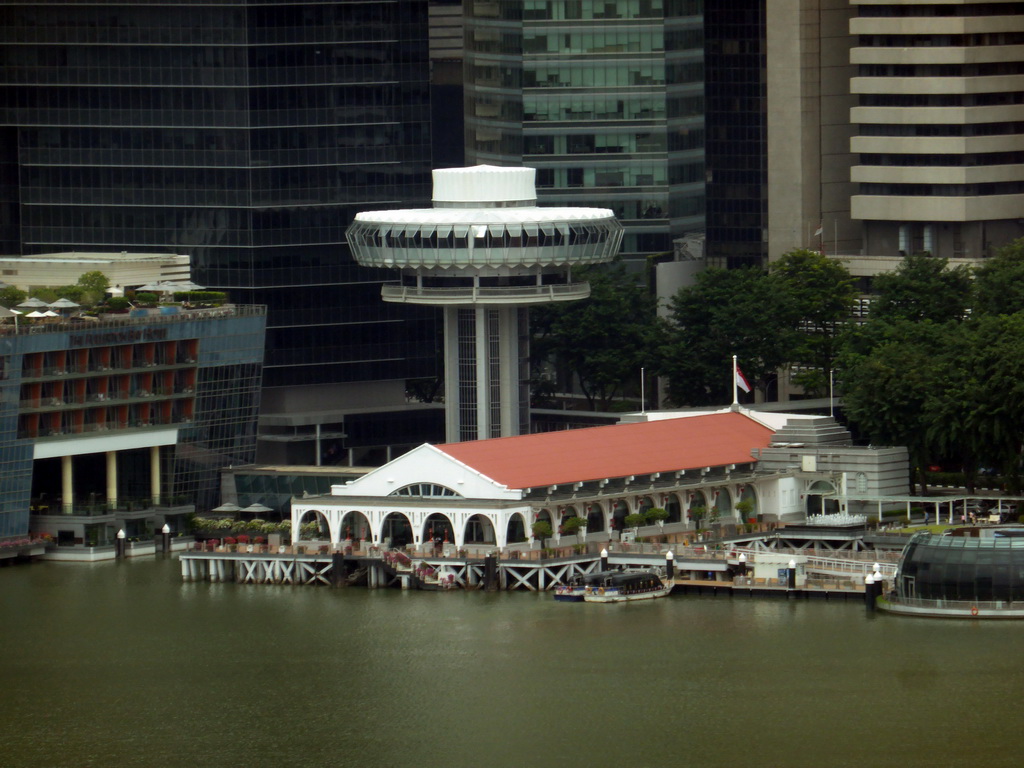 The Clifford Pier, the Change Alley Aerial Plaza and the Marina Bay, viewed from the Singapore Flyer ferris wheel