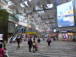 Transit Hall of Terminal 2 with the Singapore Food Street at Singapore Changi Airport