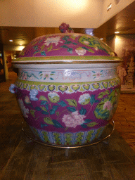 Large vase at an exhibition at Terminal 2 of Singapore Changi Airport