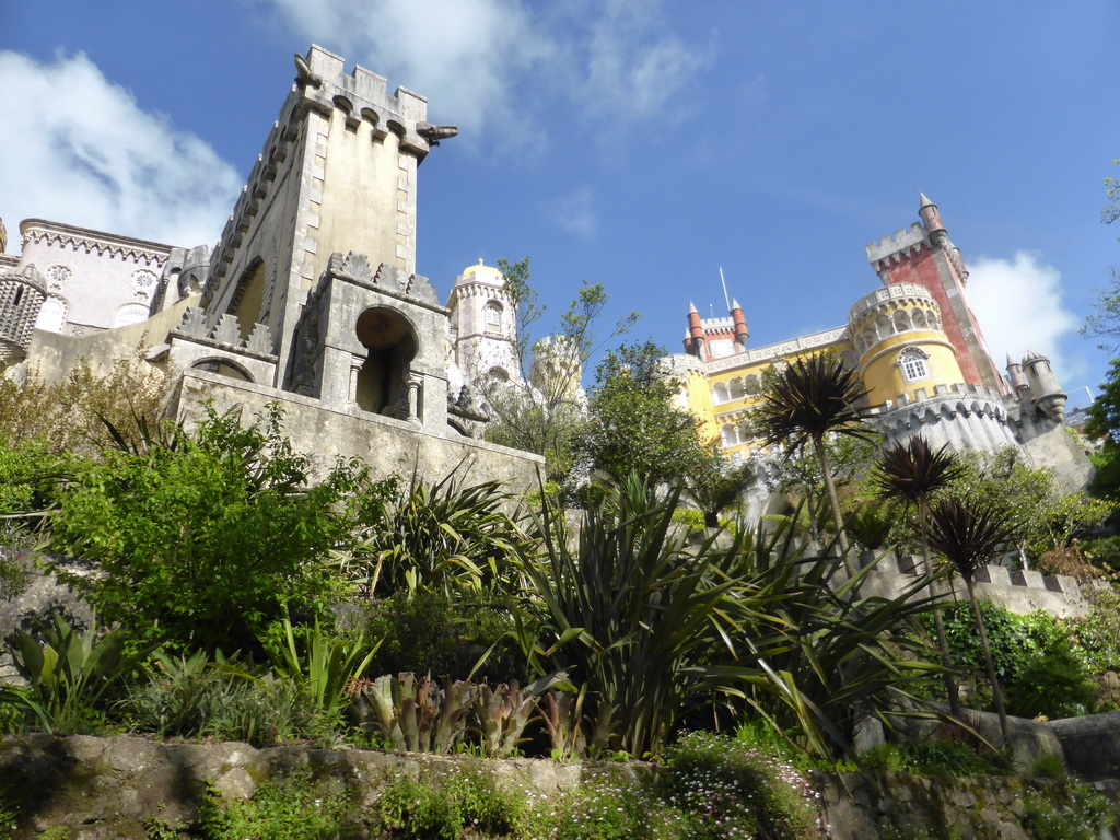 The Palácio da Pena palace, viewed from the path from the Jardins do Parque da Pena gardens