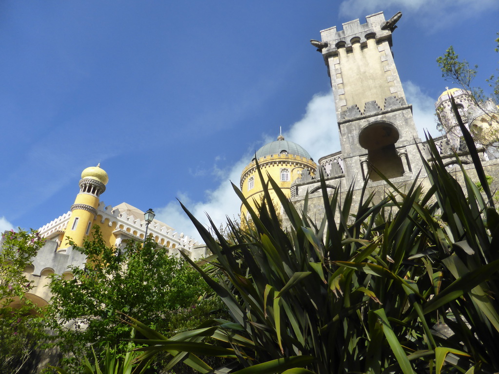 The Palácio da Pena palace, viewed from the path from the Jardins do Parque da Pena gardens