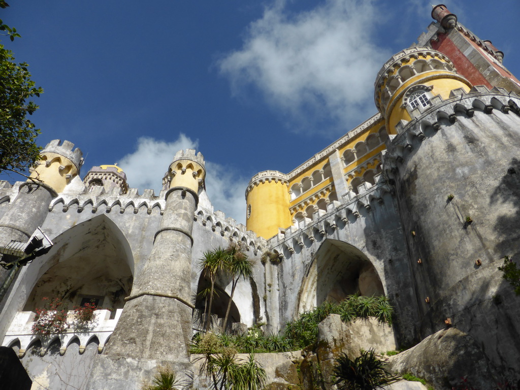 The Palácio da Pena palace, viewed from the path from the Jardins do Parque da Pena gardens