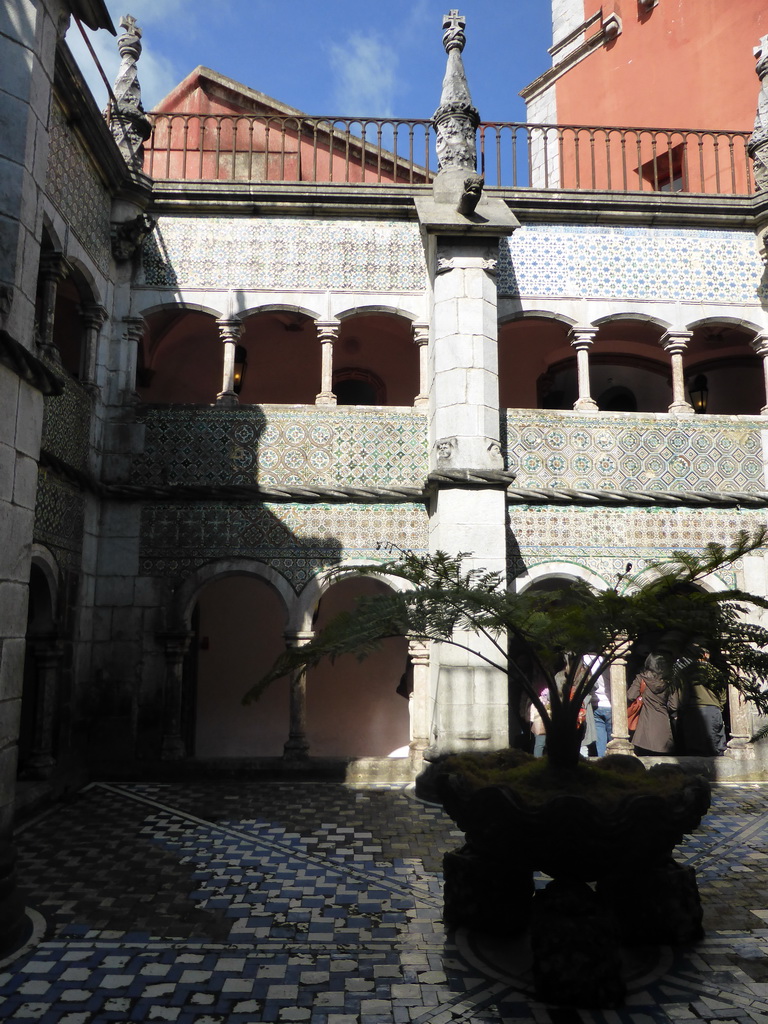 Courtyard of the Manueline Cloister at the Palácio da Pena palace