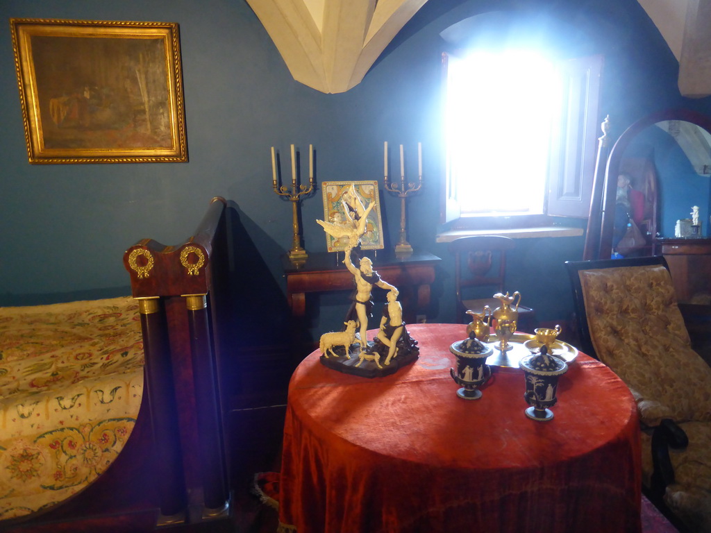 Bedroom at the lower floor of the Palácio da Pena palace