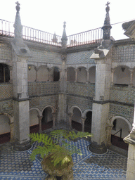 The Courtyard of the Manueline Cloister at the Palácio da Pena palace, viewed from the upper floor