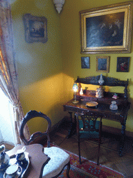 Room with chairs and desk at the upper floor of the Palácio da Pena palace