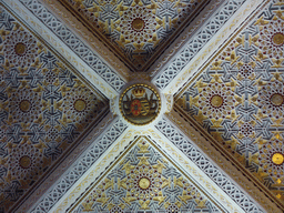 Ceiling of the Queen`s Bedroom at the upper floor of the Palácio da Pena palace