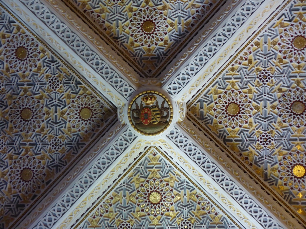 Ceiling of the Queen`s Bedroom at the upper floor of the Palácio da Pena palace