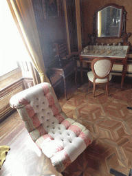 Room with chairs and desk at the upper floor of the Palácio da Pena palace