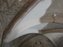 Ceiling under restoration at the Living Room of the Royal Family at the upper floor of the Palácio da Pena palace